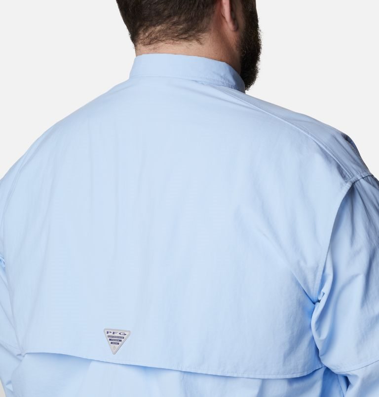Men's Columbia PFG Bahama II Long Sleeve Shirts Light Blue | Plus Size CA-ELC56